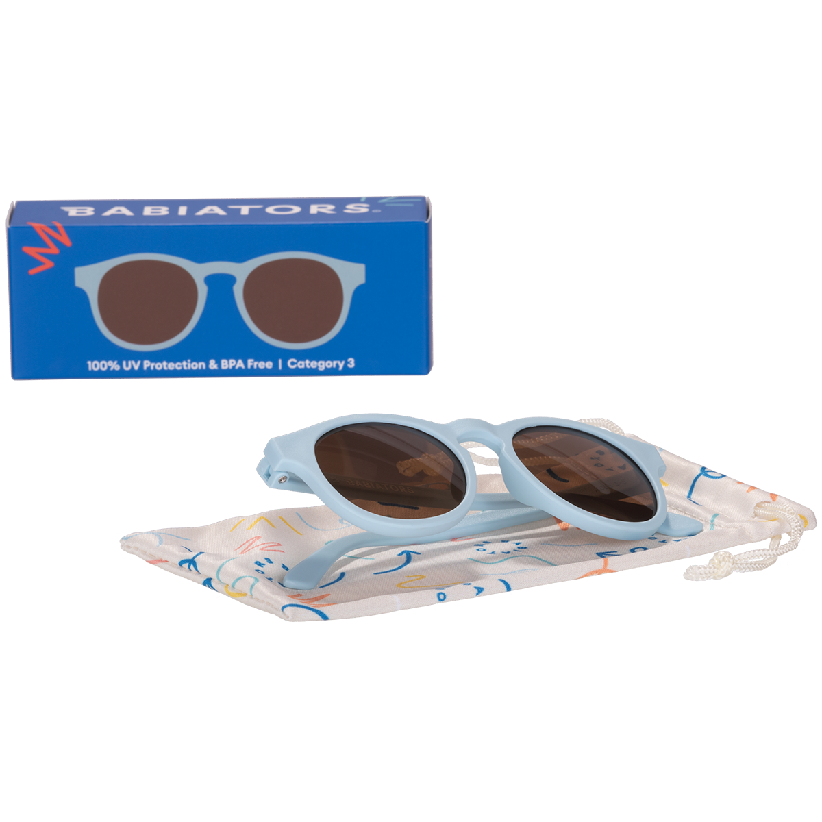 Babiators - Baby and Kids Baby Blue Keyhole sunglasses with Amber Lens: Ages 3-5