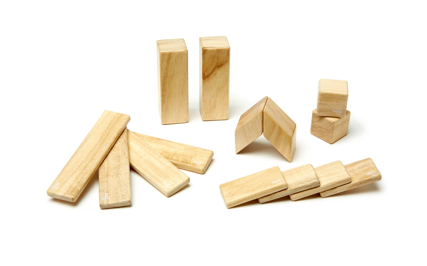 Tegu - 14 Piece Magnetic Wooden Block Set: Blues