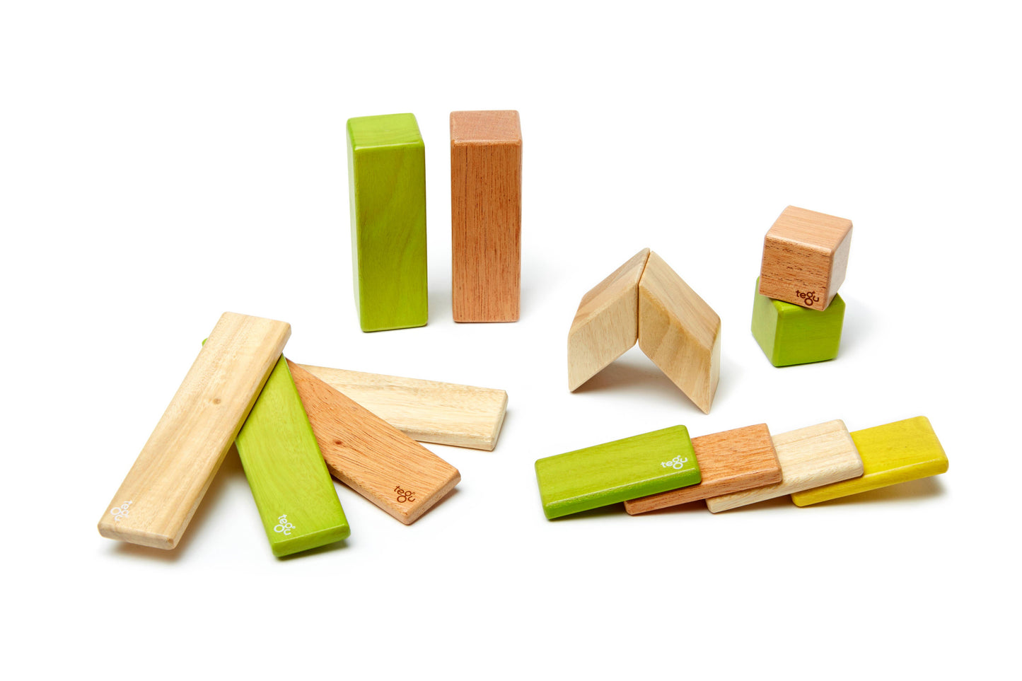 Tegu - 14 Piece Magnetic Wooden Block Set: Blues