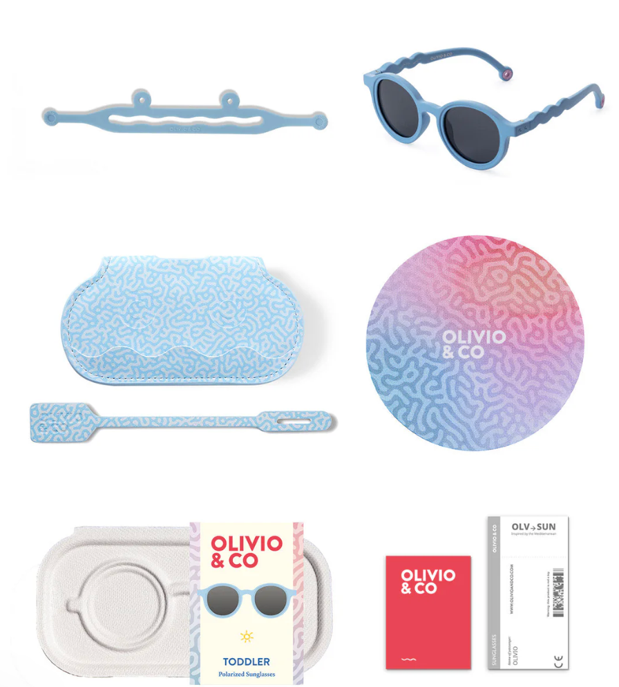 OLIVIO&CO Toddler Polarized Sunglasses – Complete Protection Kit
