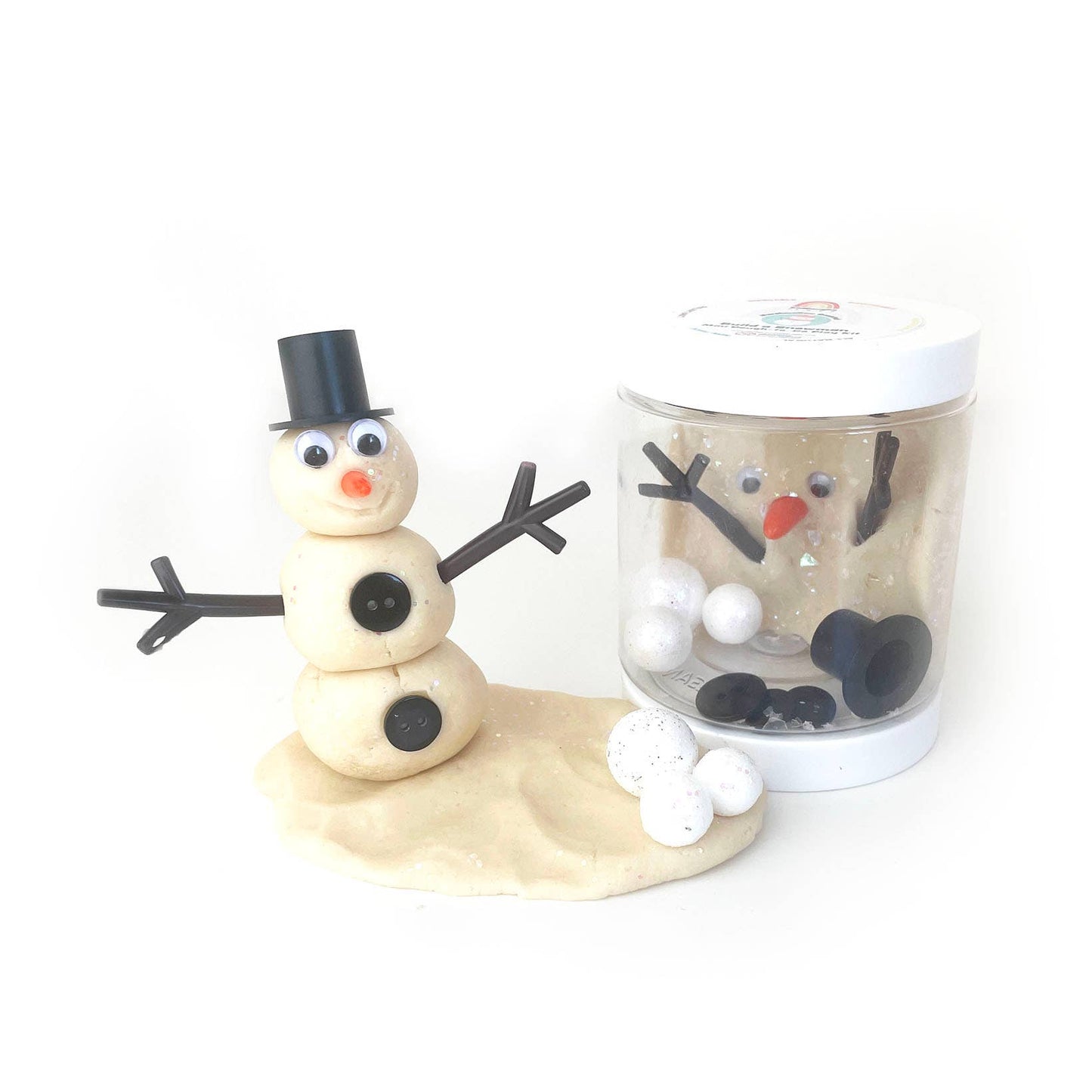 Earth Grown KidDoughs (KidDoughs by EGKD) - Snowman Mini Dough-To-Go