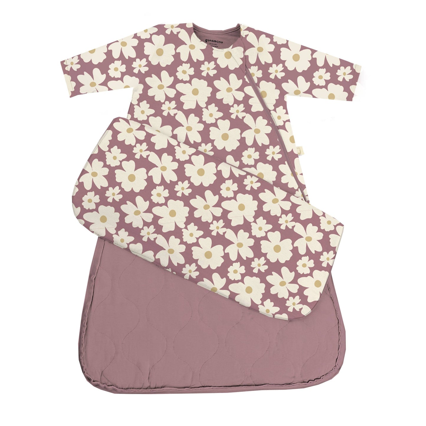 gunamuna - FW25 LONG SLEEVE SLEEP BAG: Posie / 9-18M / 1.0