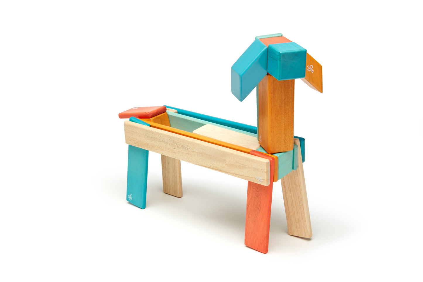 Tegu - 24 Piece Magnetic Wooden Block Set: Tints