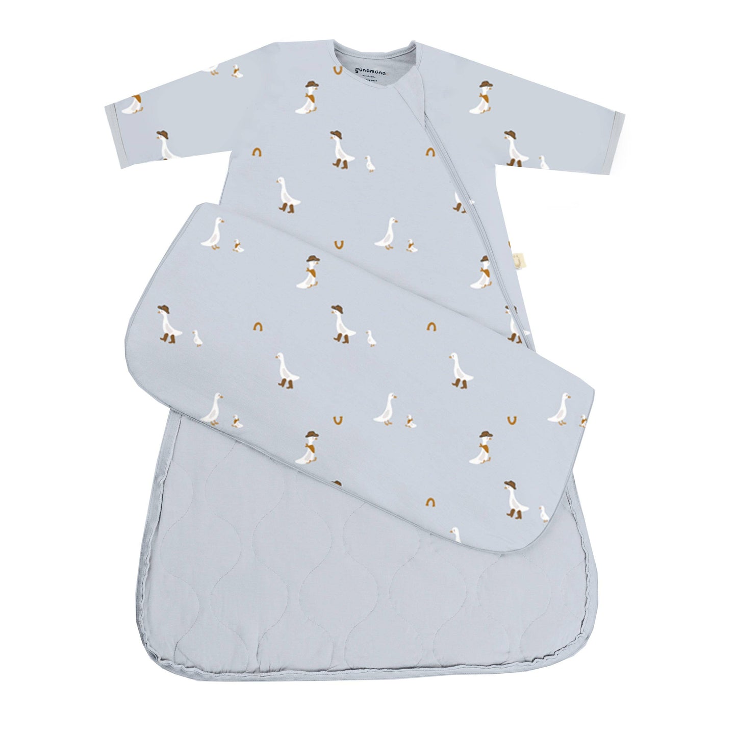gunamuna - FW25 LONG SLEEVE SLEEP BAG: Posie / 9-18M / 1.0