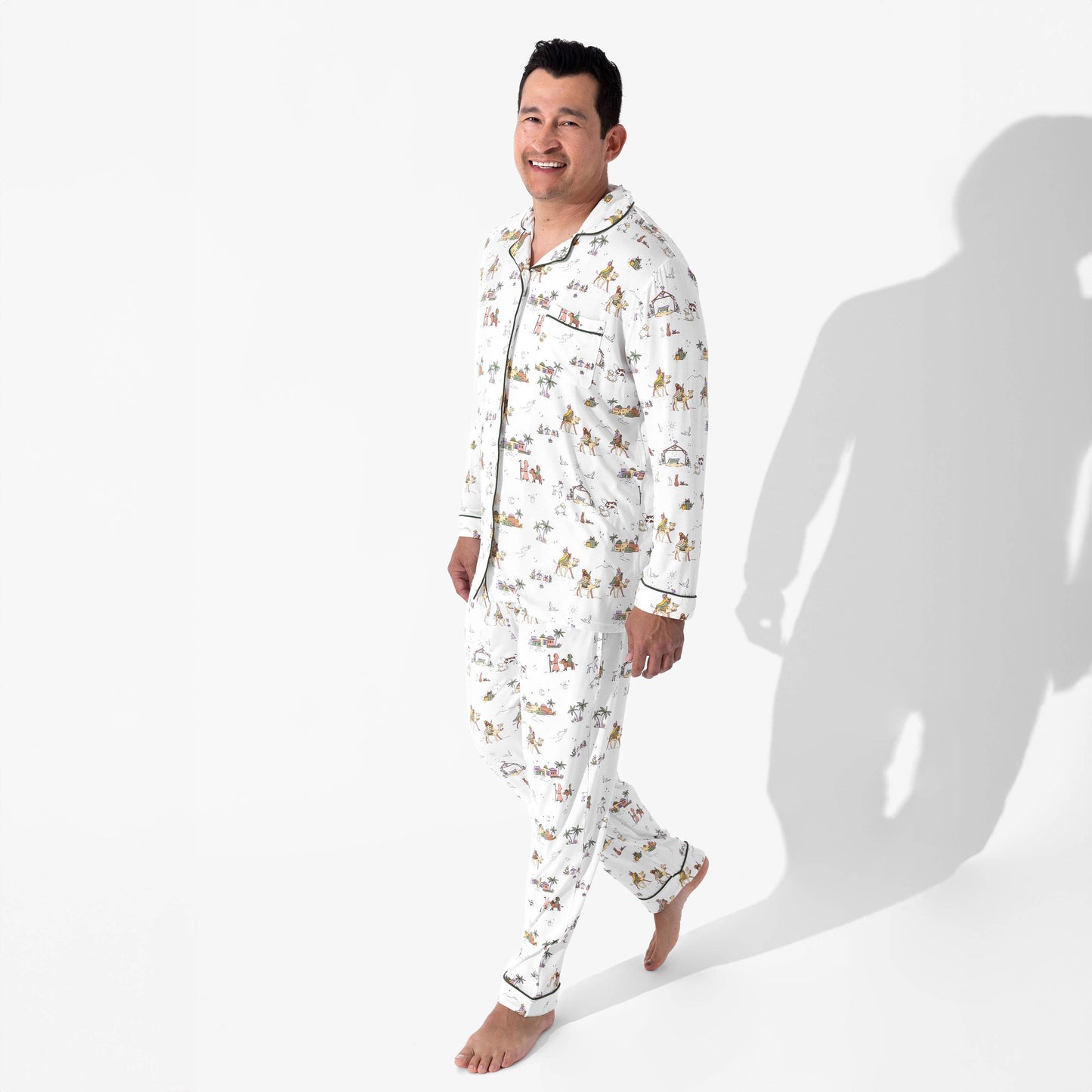 Bellabu Bear - Yule Tide Bamboo Men's Pajama Set: L