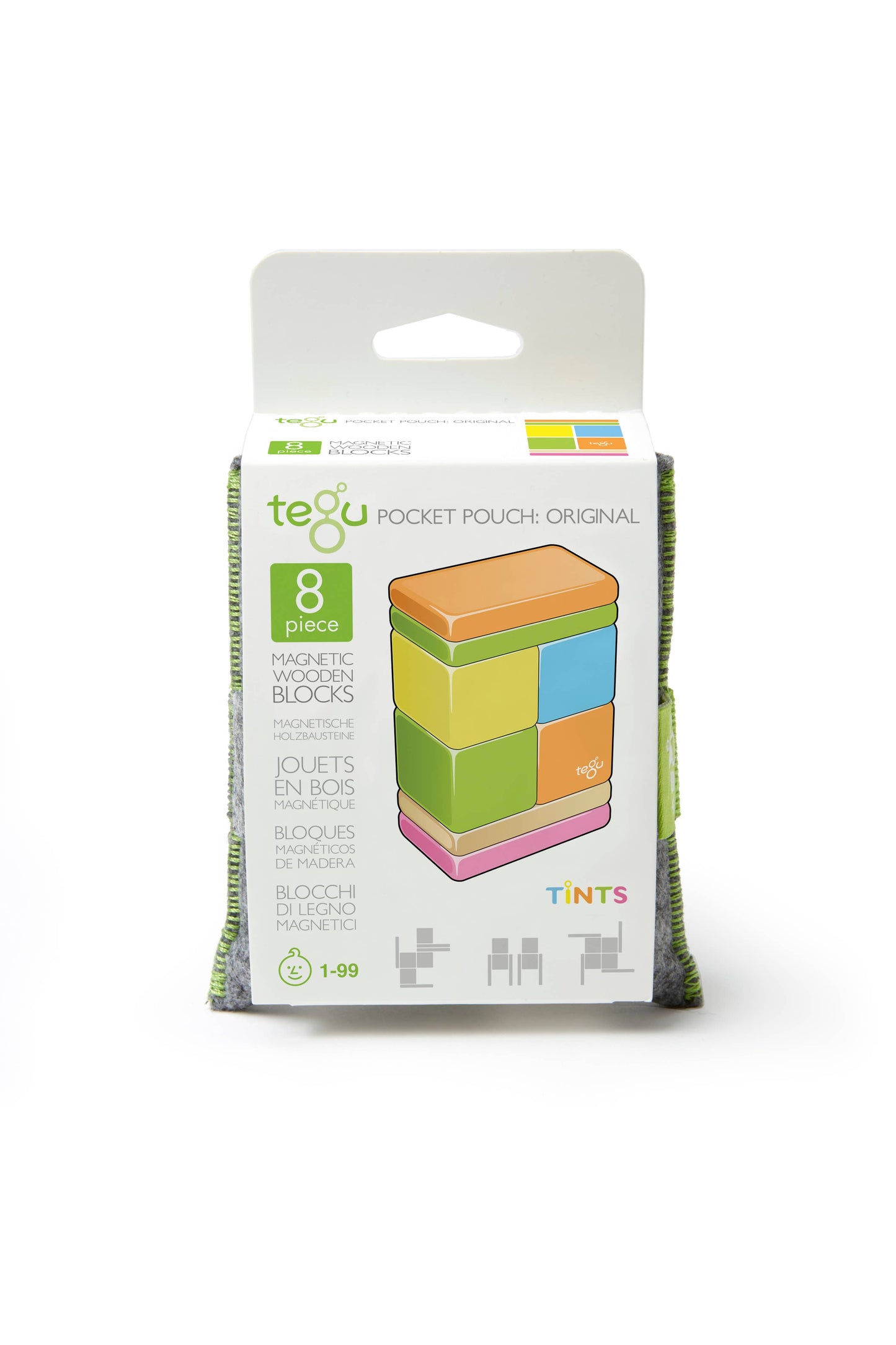 Tegu - Original Pocket Pouch - Magnetic Wooden Block Set: Sunset