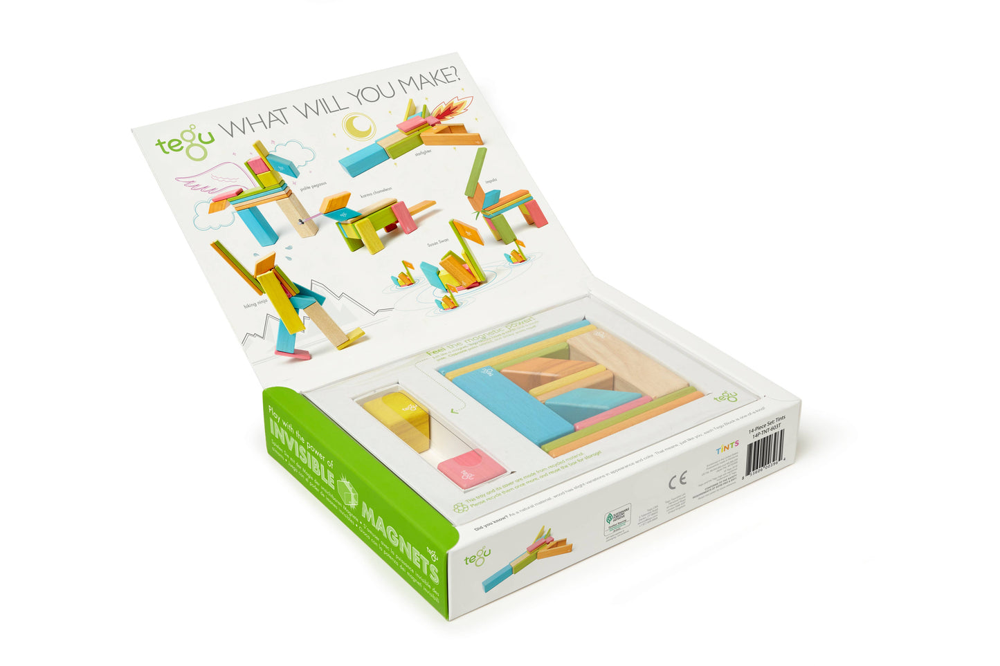 Tegu - 14 Piece Magnetic Wooden Block Set: Blues