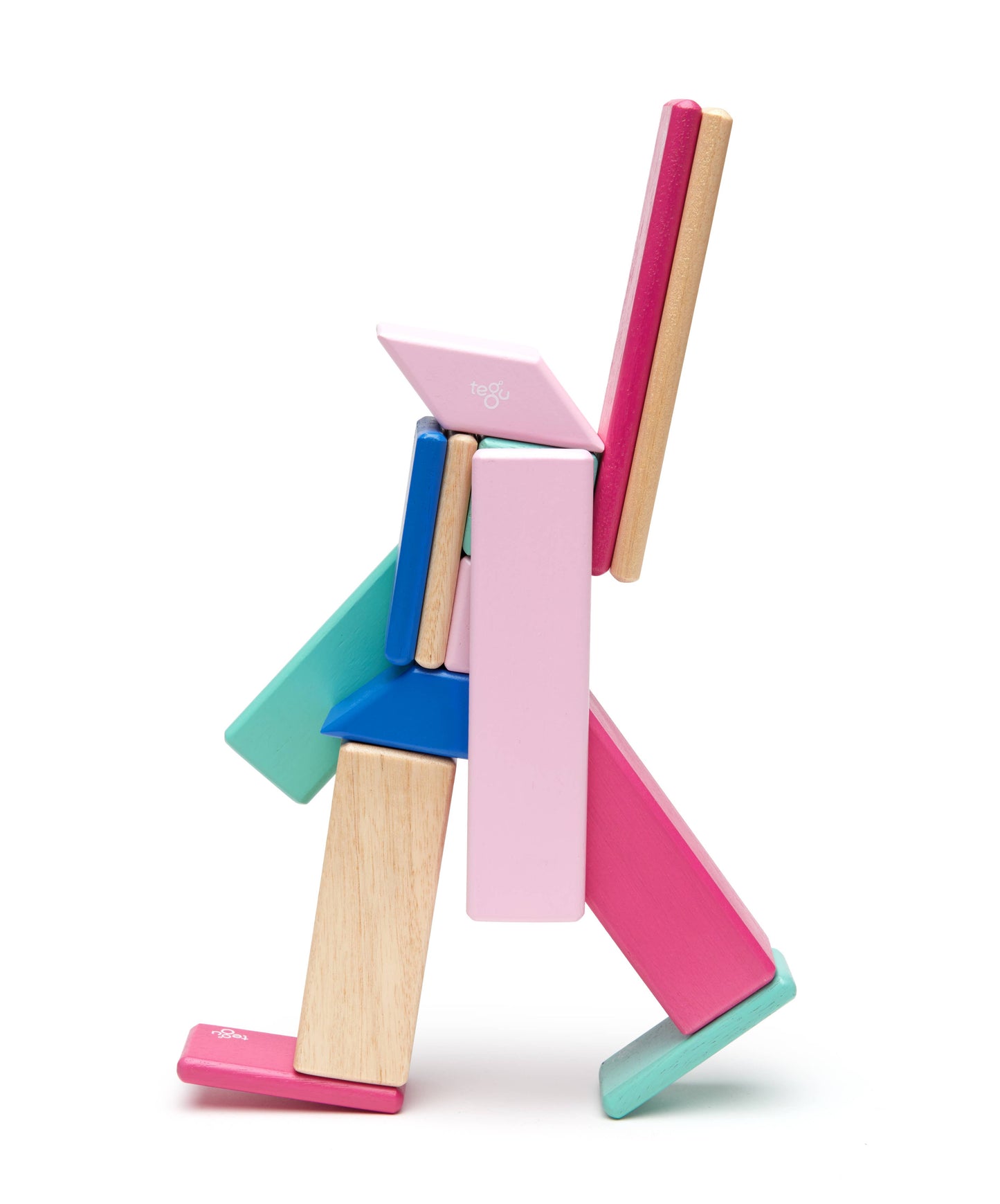 Tegu - 14 Piece Magnetic Wooden Block Set: Blues