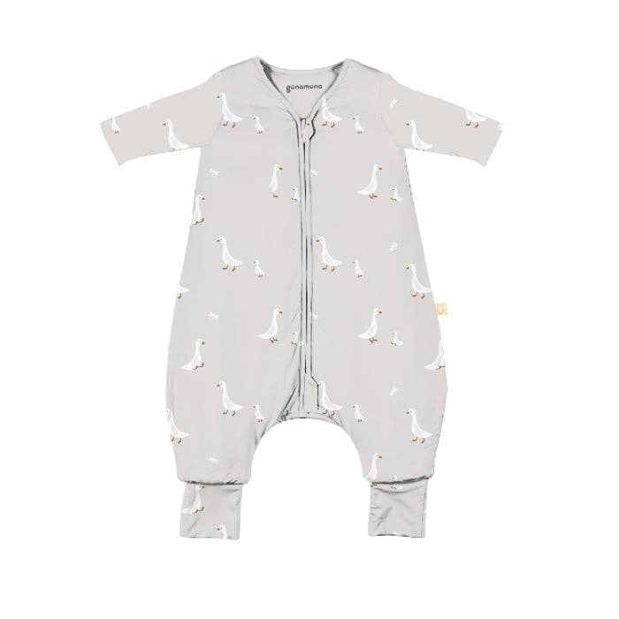 gunamuna - FW25 LONG SLEEVE FOOTIE SLEEP BAG: Goose / 12-18M / 1.0