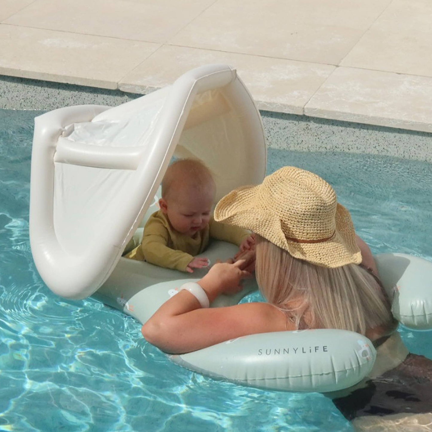 Sunnylife - Float Together Baby Seat Sammy the Seagull Green