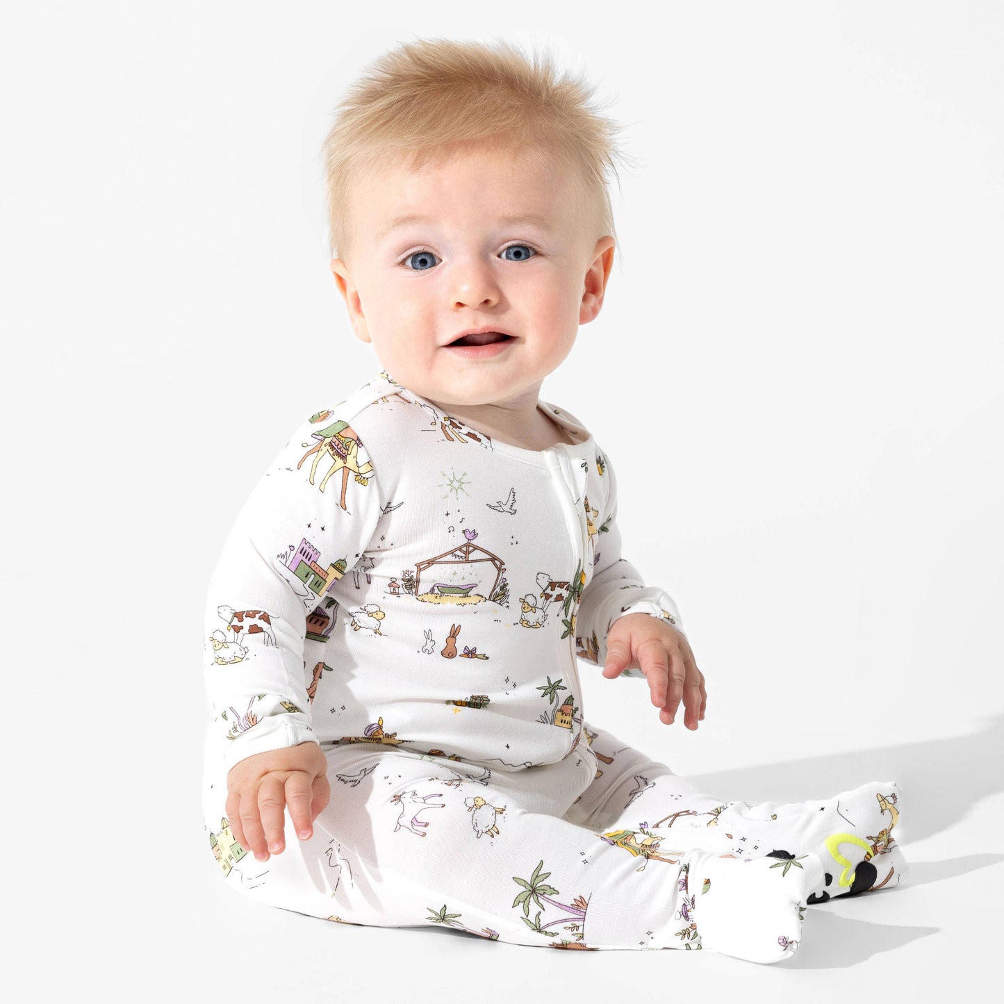 Bellabu Bear - Yule Tide Bamboo Convertible Footie: 12-18 months