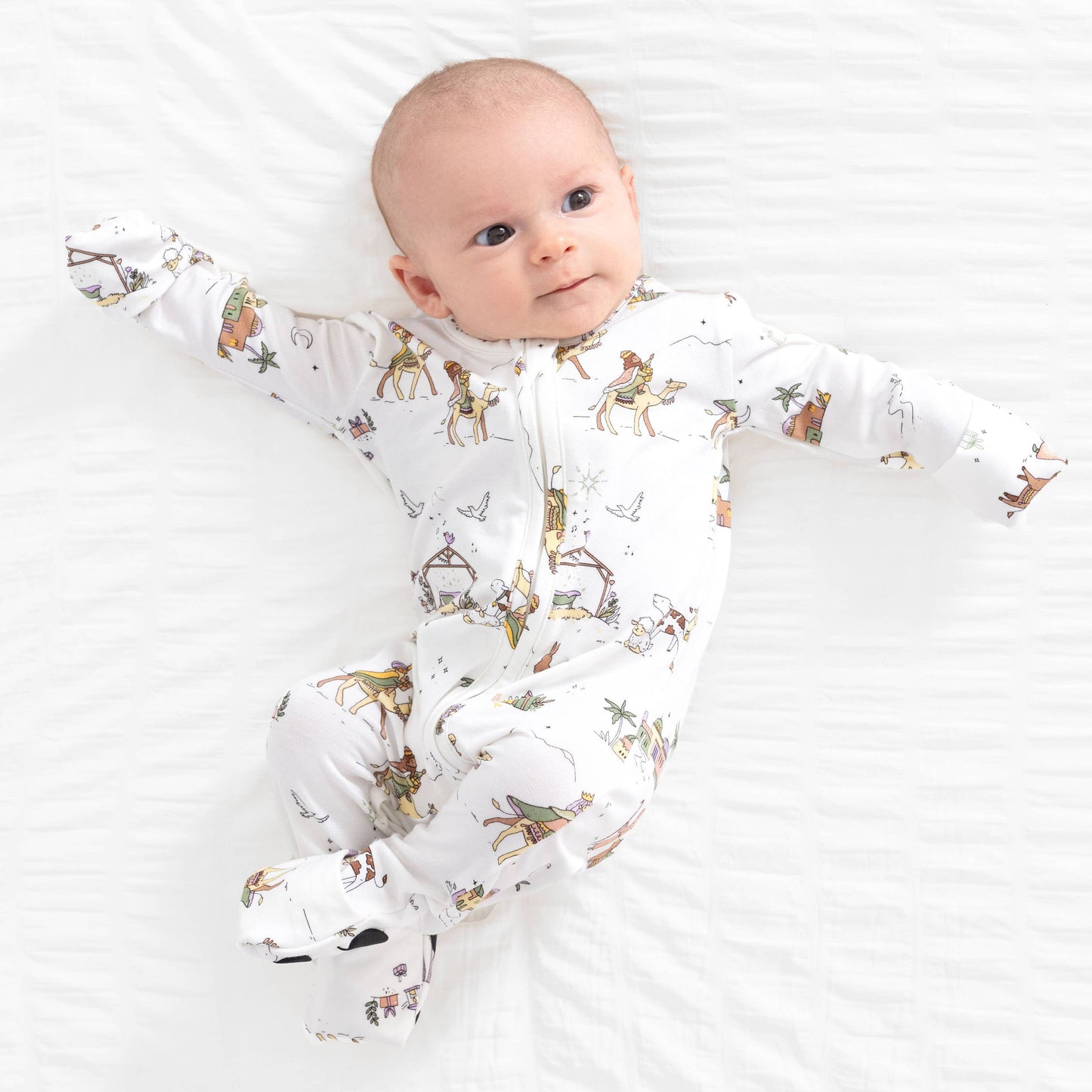 Bellabu Bear - Yule Tide Bamboo Convertible Footie: 12-18 months