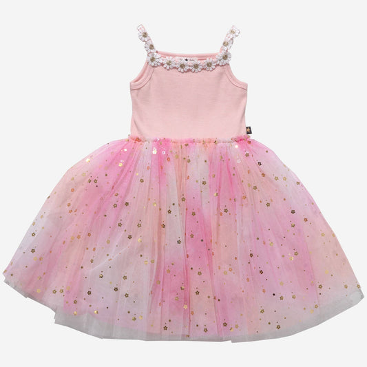 Petite Hailey - Flower Lace Tutu Dress: Peach / 3