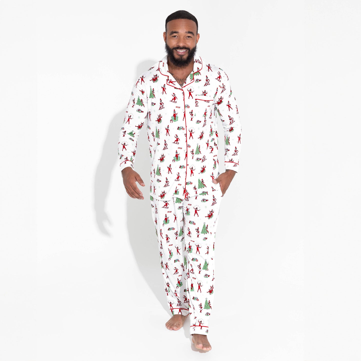 Bellabu Bear - The Elf on the Shelf Bamboo Men's Pajama Set: M