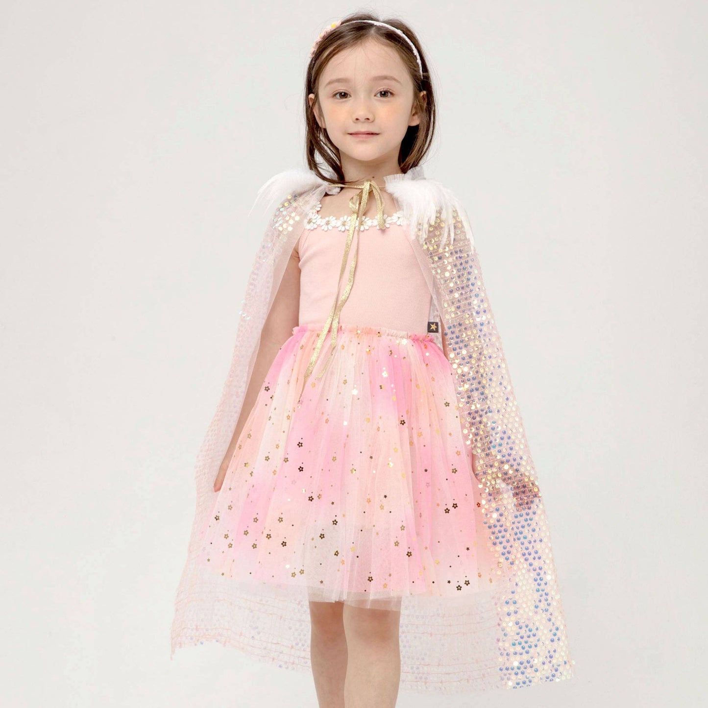 Petite Hailey - Flower Lace Tutu Dress: Peach / 3