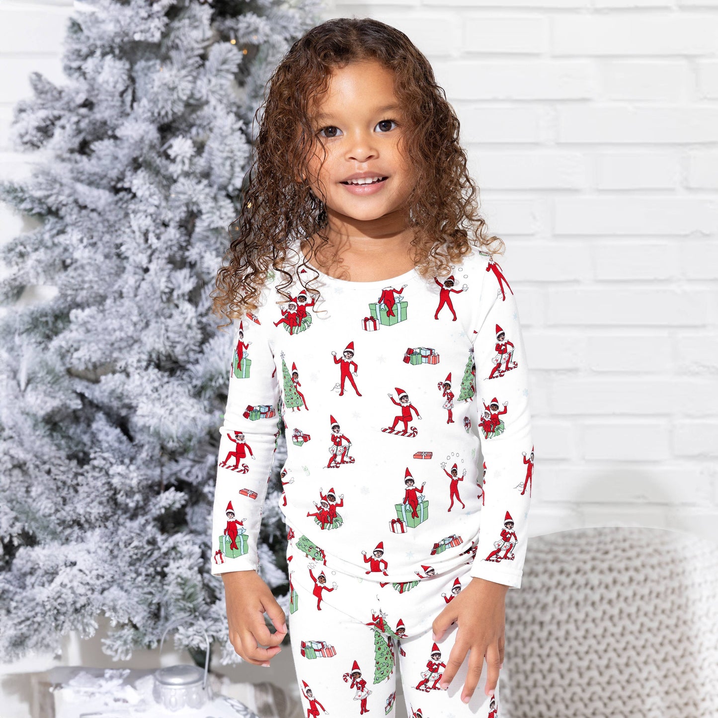 Bellabu Bear - The Elf on the Shelf Bamboo Kids Pajamas: 2T
