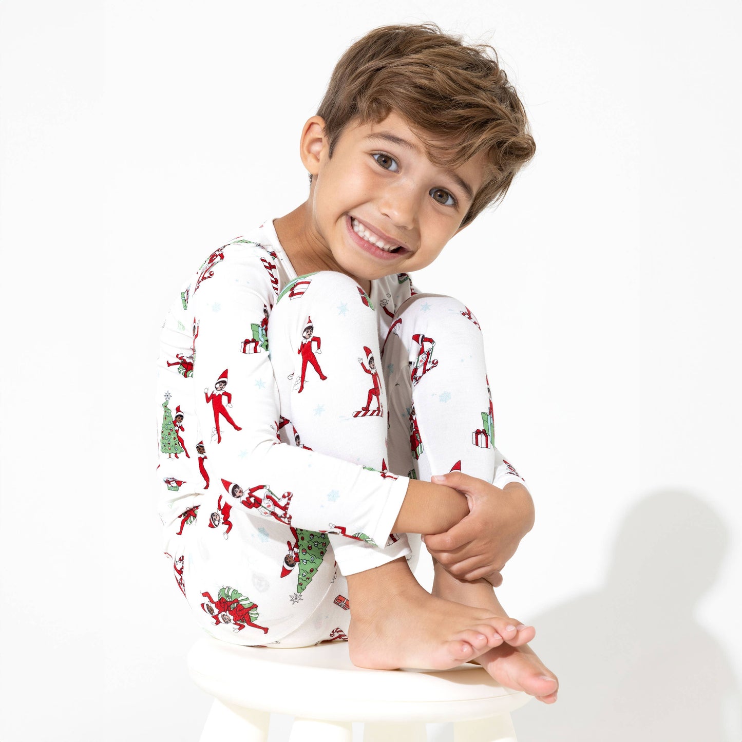 Bellabu Bear - The Elf on the Shelf Bamboo Kids Pajamas: 4T