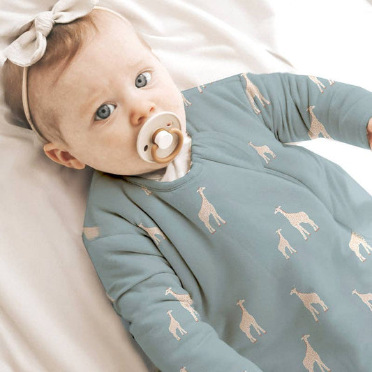 gunamuna - FW25 LONG SLEEVE SLEEP BAG: Giraffe Moss / 18-24M / 1.0
