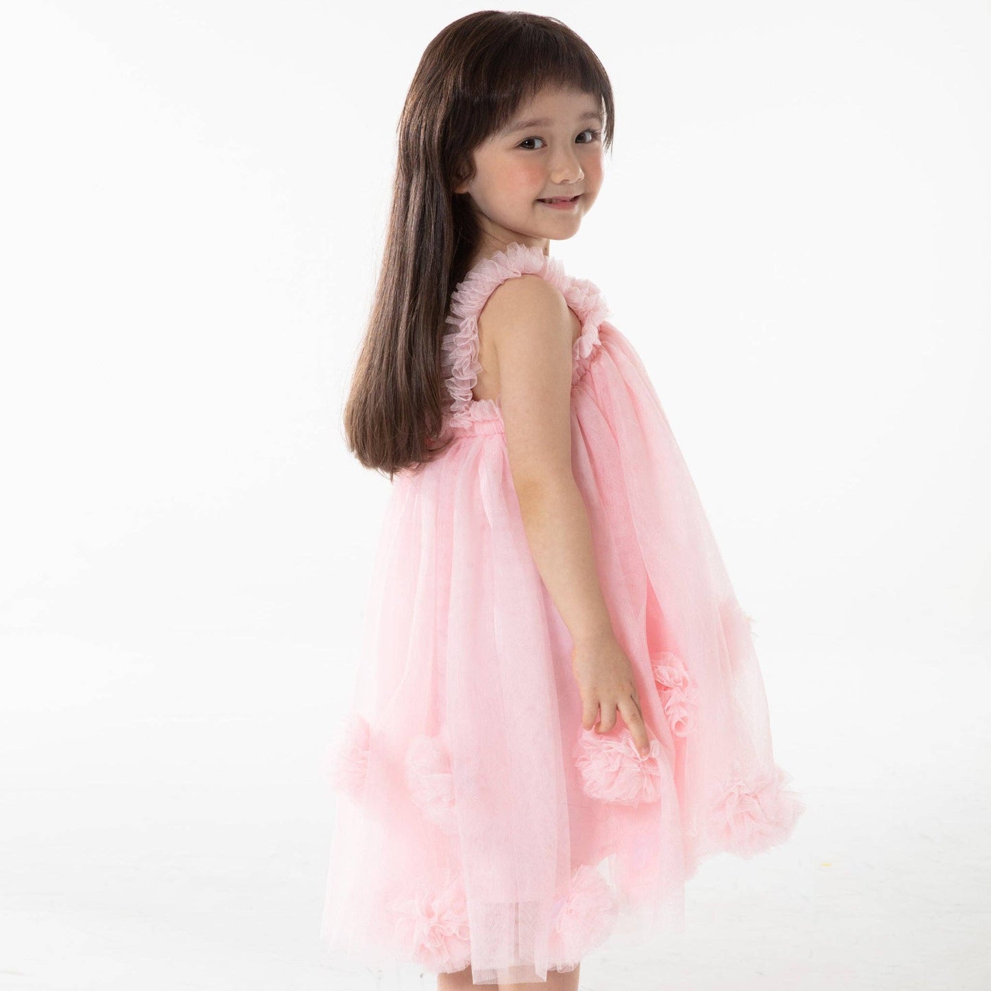 Petite Hailey - PomPom Tutu Dress: Ivory / 3-4yr