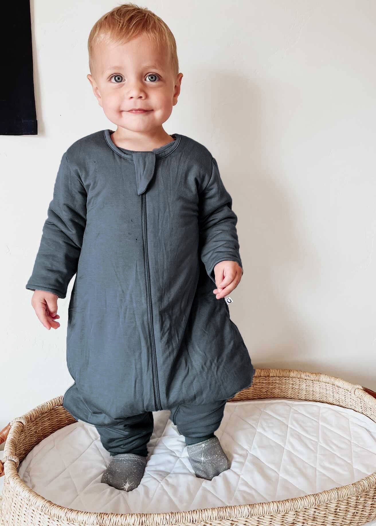 gunamuna - FW25 LONG SLEEVE FOOTIE SLEEP BAG: Goose / 12-18M / 1.0