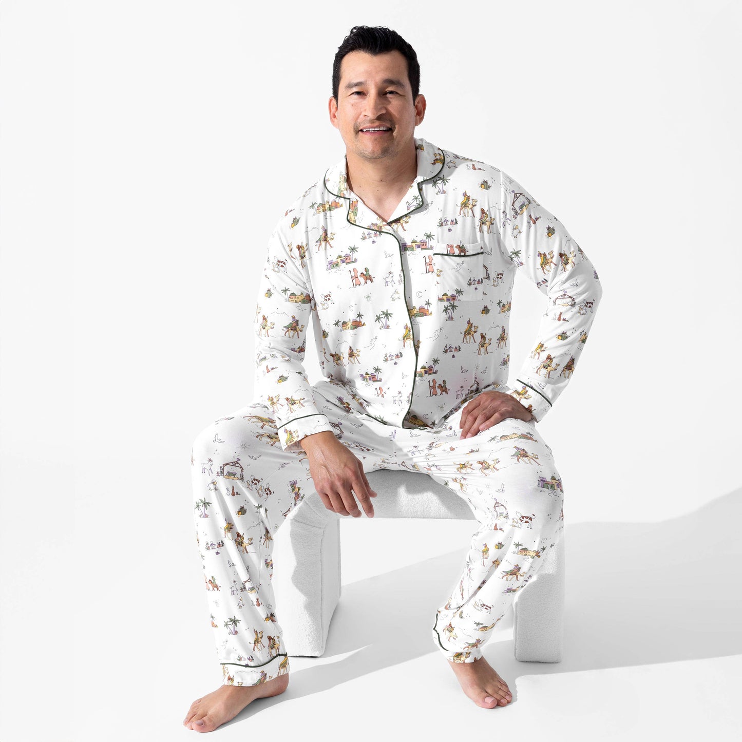 Bellabu Bear - Yule Tide Bamboo Men's Pajama Set: L