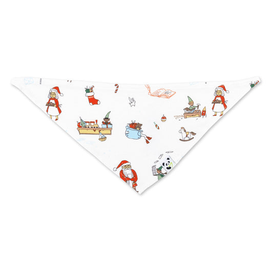 Bellabu Bear - Santa's Workshop Bamboo Matching Pet Bandana: M/L