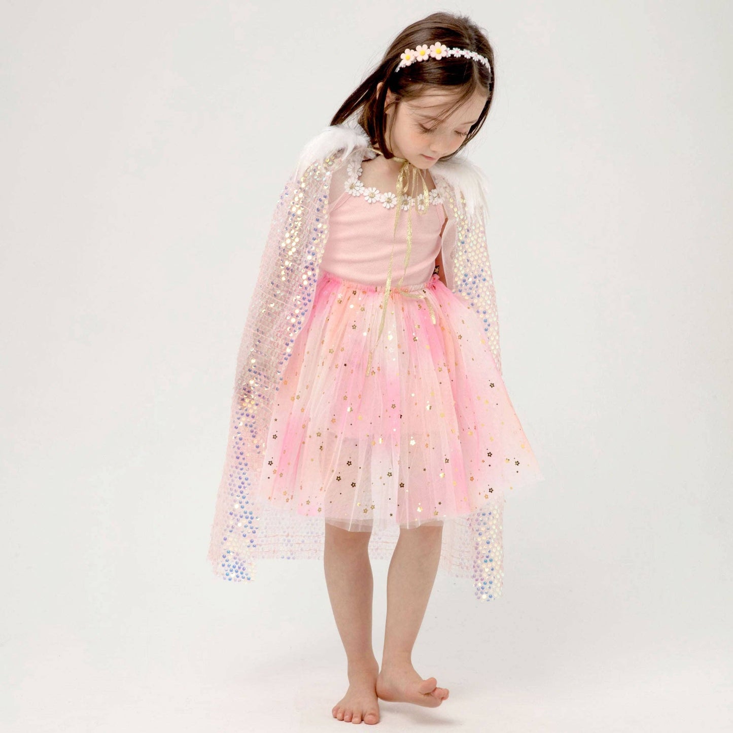Petite Hailey - Flower Lace Tutu Dress: Peach / 3