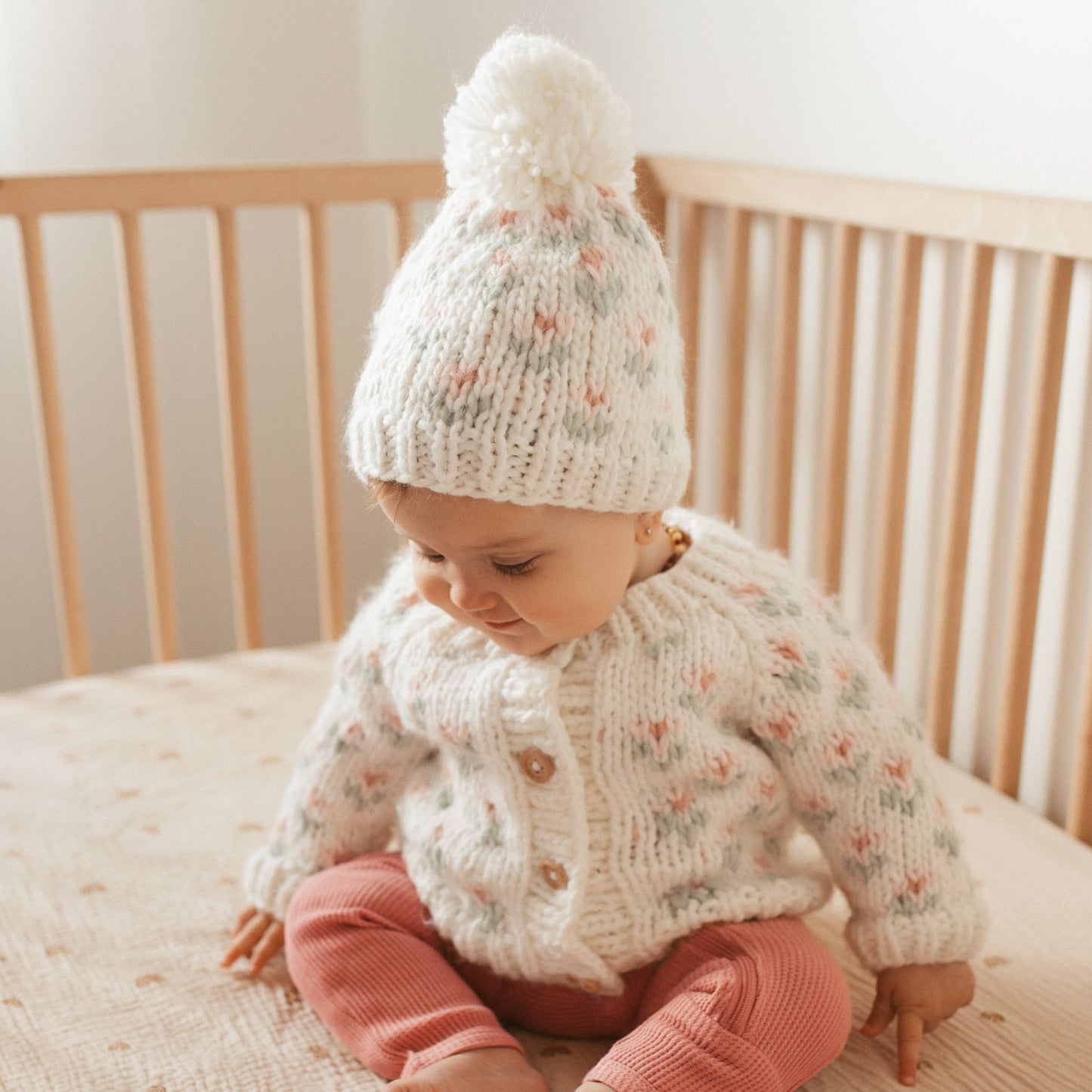 Bitty Blooms White Cardigan Sweater Baby & Toddler: 2-3T