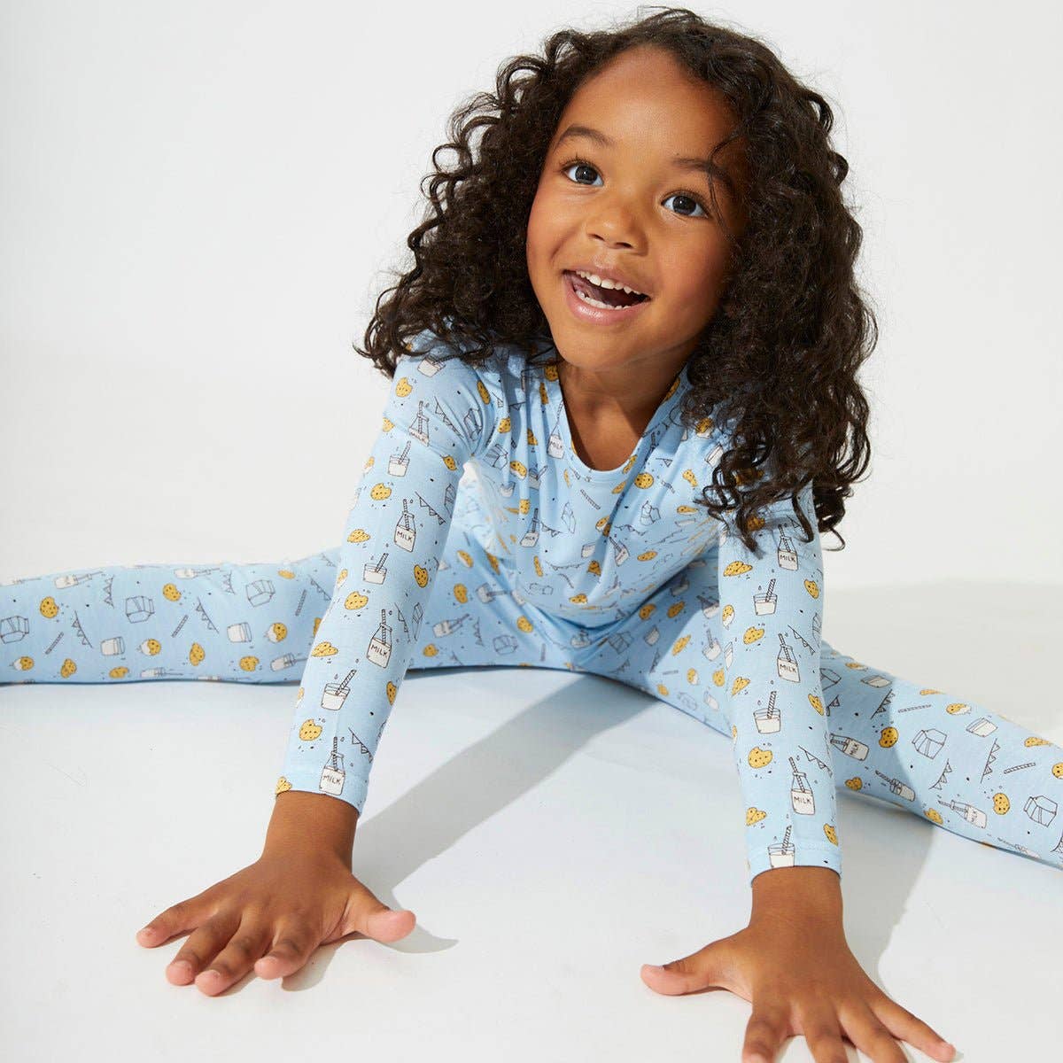 Bellabu Bear - Milk and Cookies Blue Bamboo Two-Piece Set: 4T