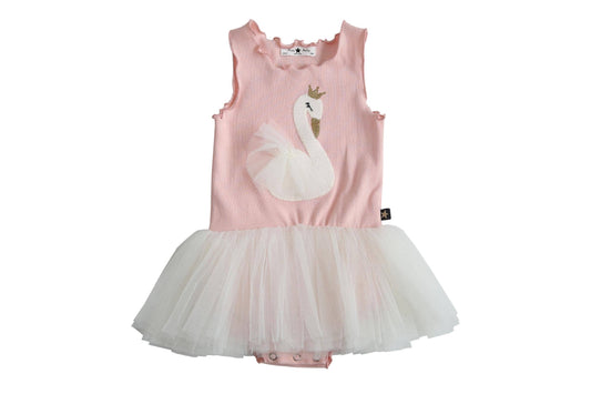 Petite Hailey - Swan Baby Tutu: Pink / 6M