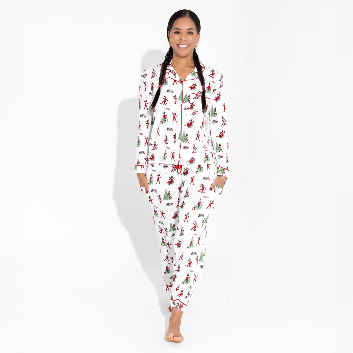 Bellabu Bear - The Elf on the Shelf Bamboo Women's Pajama Set: L