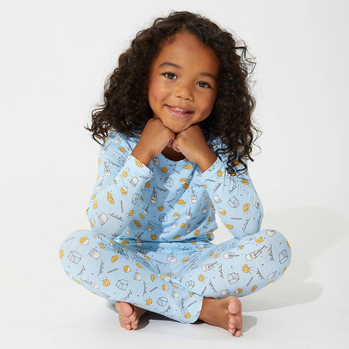 Bellabu Bear - Milk and Cookies Blue Bamboo Two-Piece Set: 4T