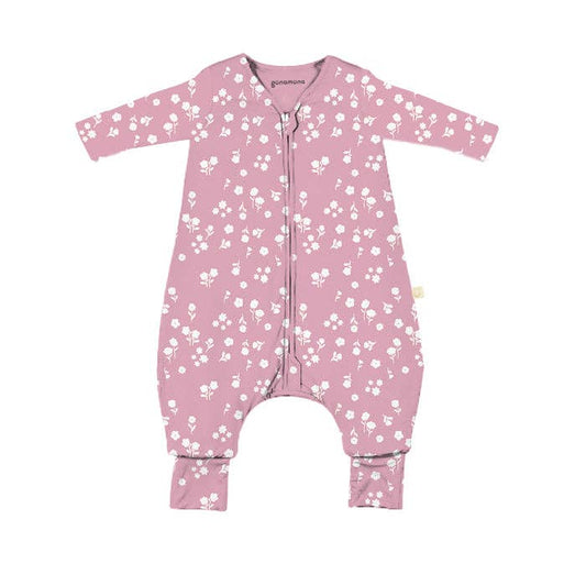 gunamuna - FW25 LONG SLEEVE FOOTIE SLEEP BAG: Mini Floral / 18-36M / 1.0