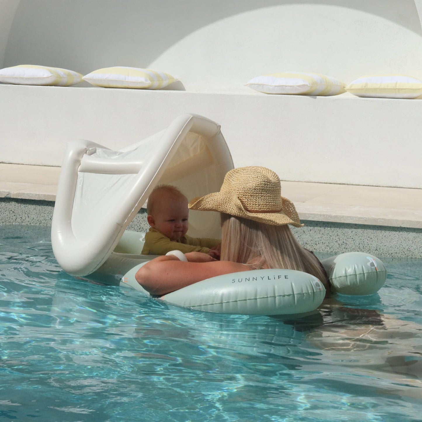 Sunnylife - Float Together Baby Seat Sammy the Seagull Green