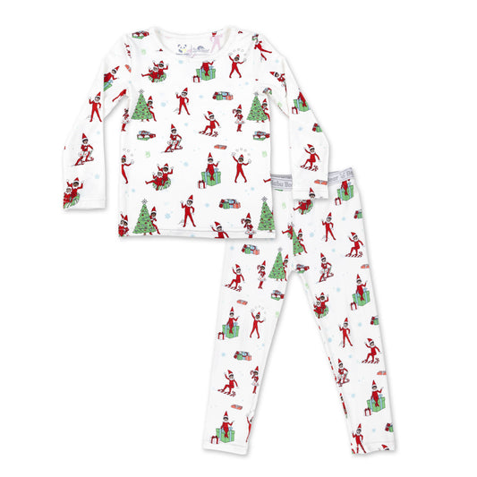 Bellabu Bear - The Elf on the Shelf Bamboo Kids Pajamas: 2T