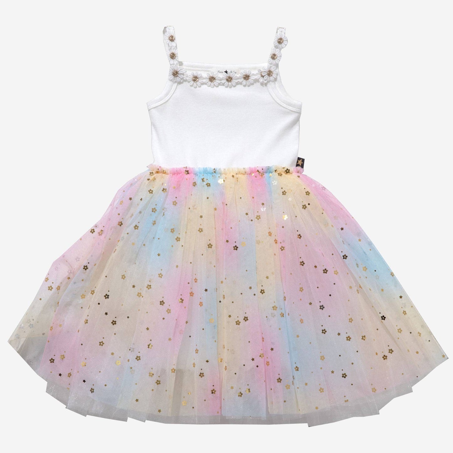 Petite Hailey - Flower Lace Tutu Dress: Peach / 3