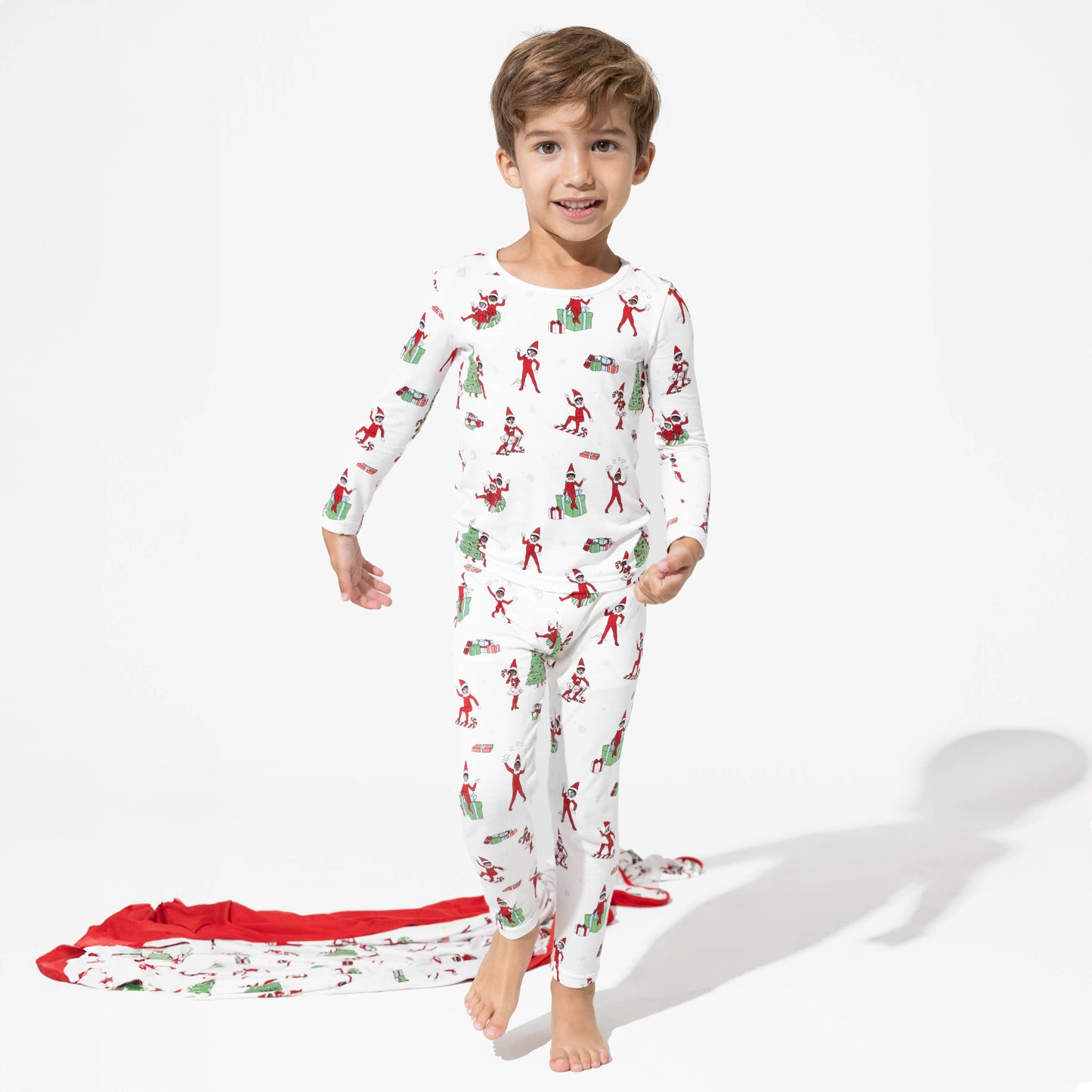 Bellabu Bear - The Elf on the Shelf Bamboo Kids Pajamas: 4T