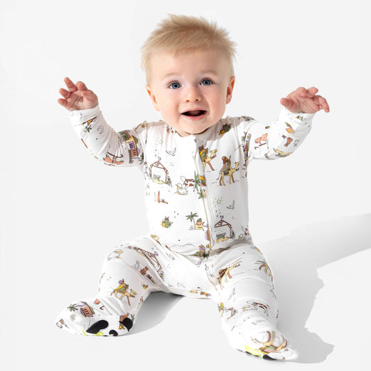 Bellabu Bear - Yule Tide Bamboo Convertible Footie: 12-18 months