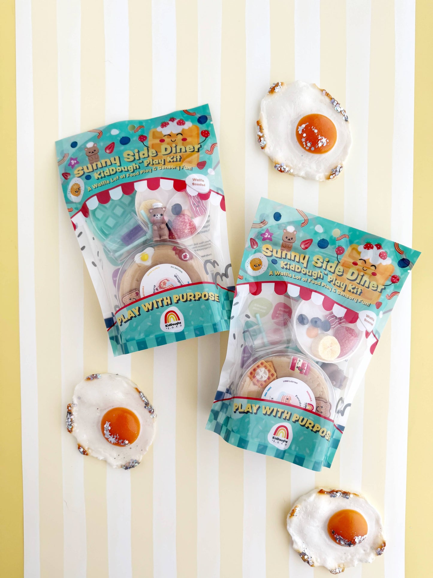 Earth Grown KidDoughs (KidDoughs by EGKD) - Sunny Side Diner KidDough Play Kit