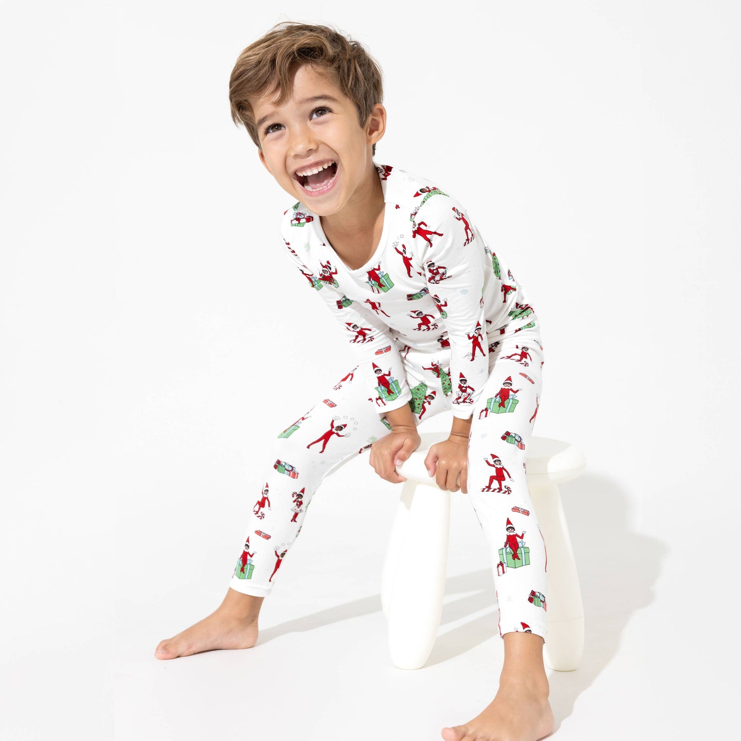 Bellabu Bear - The Elf on the Shelf Bamboo Kids Pajamas: 2T