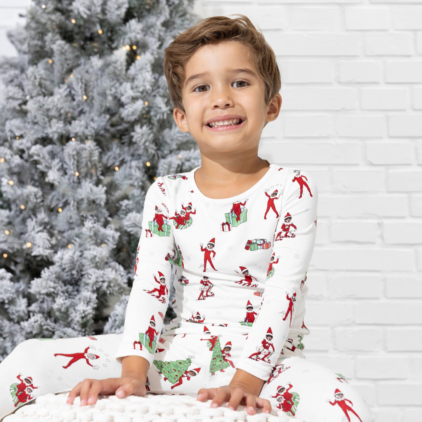 Bellabu Bear - The Elf on the Shelf Bamboo Kids Pajamas: 2T
