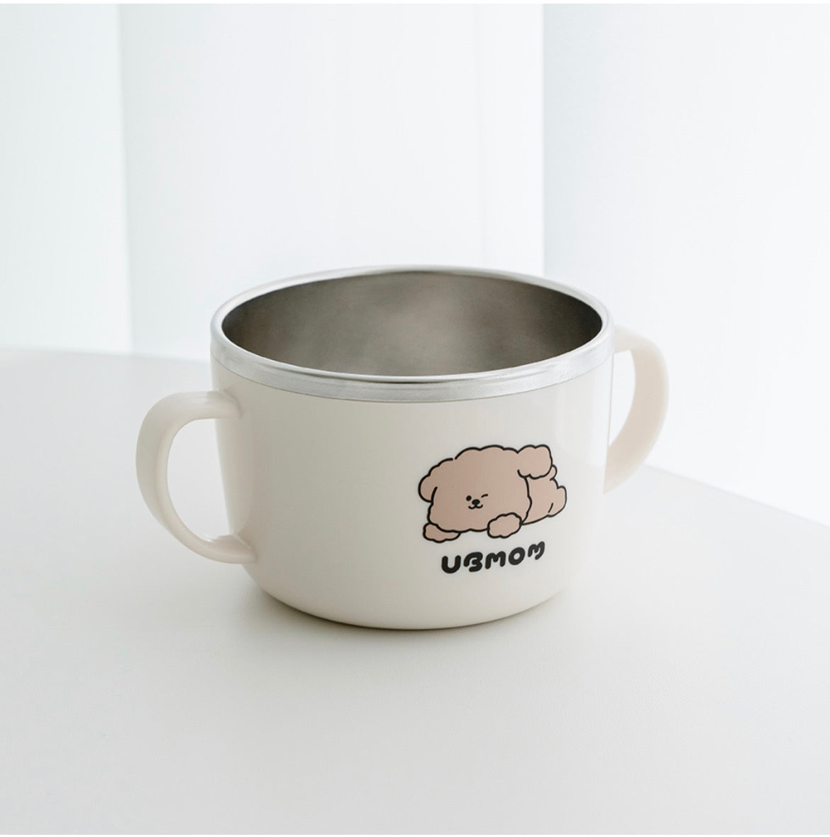 UBMOM Double-Handled Stainless Steel Kids Cup – Cute Bear Design