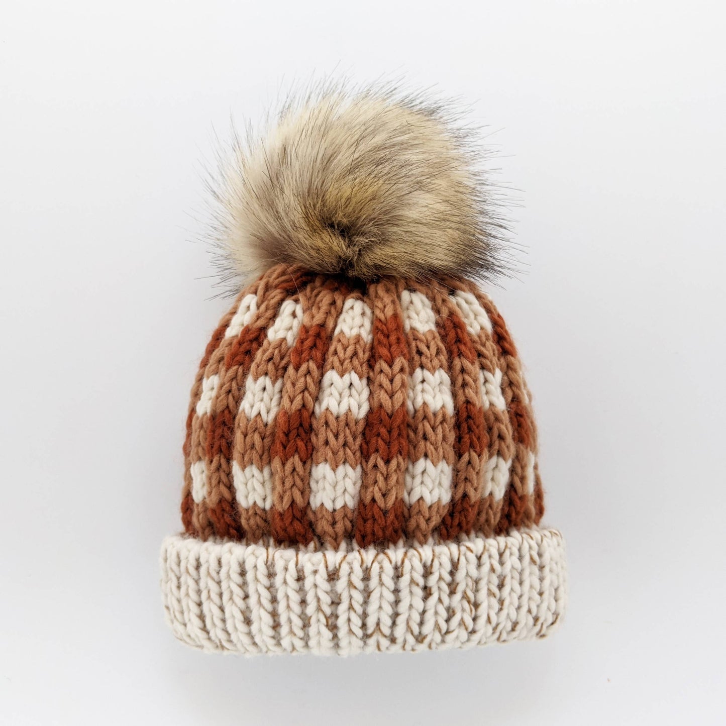 Sienna Buffalo Check Pom Pom Beanie Hat Baby & Kids: L (2-6 years)
