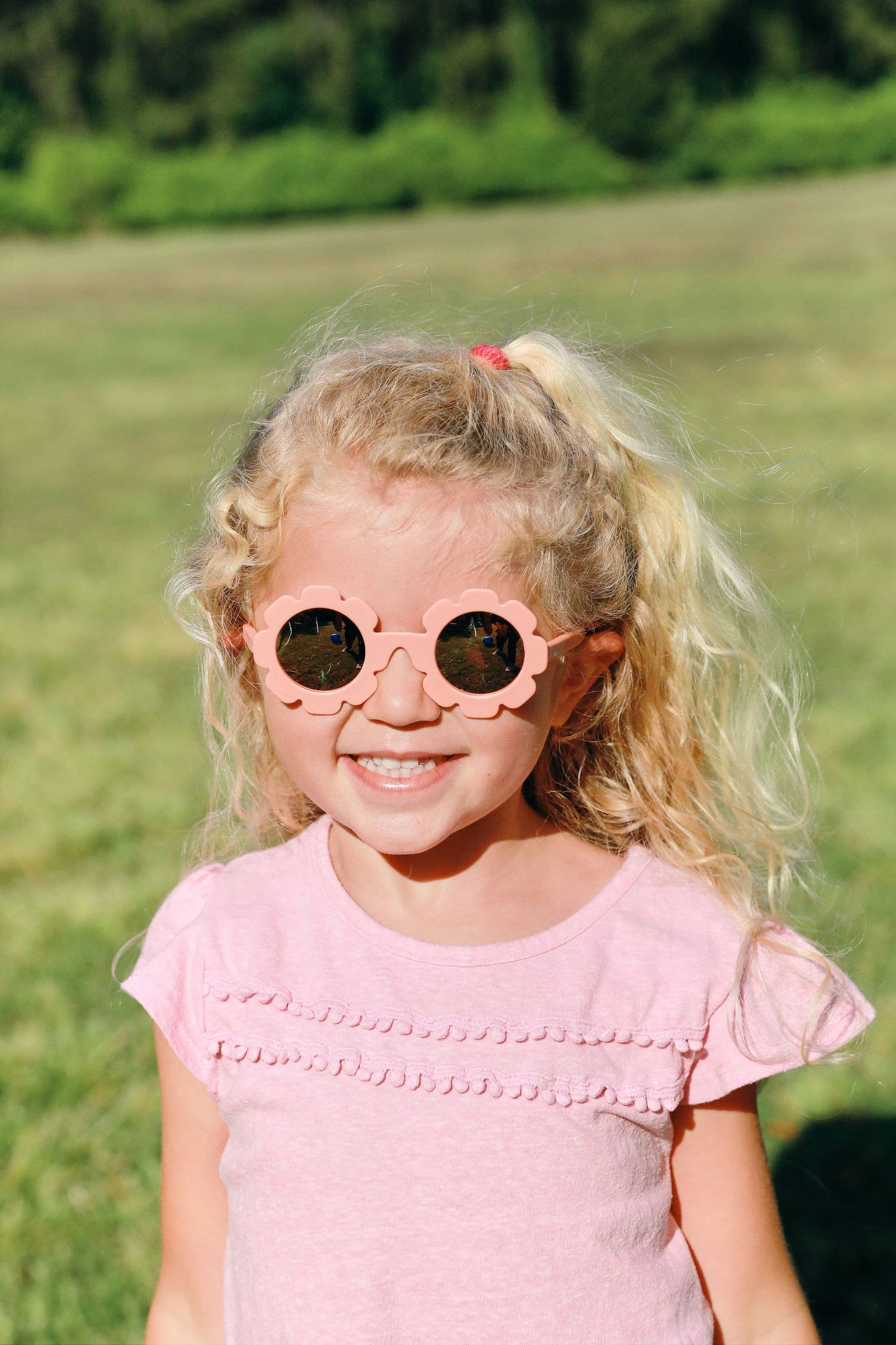 Babiators - Peach Keen Polarized Flower Sunglasses with Mirrored Lens