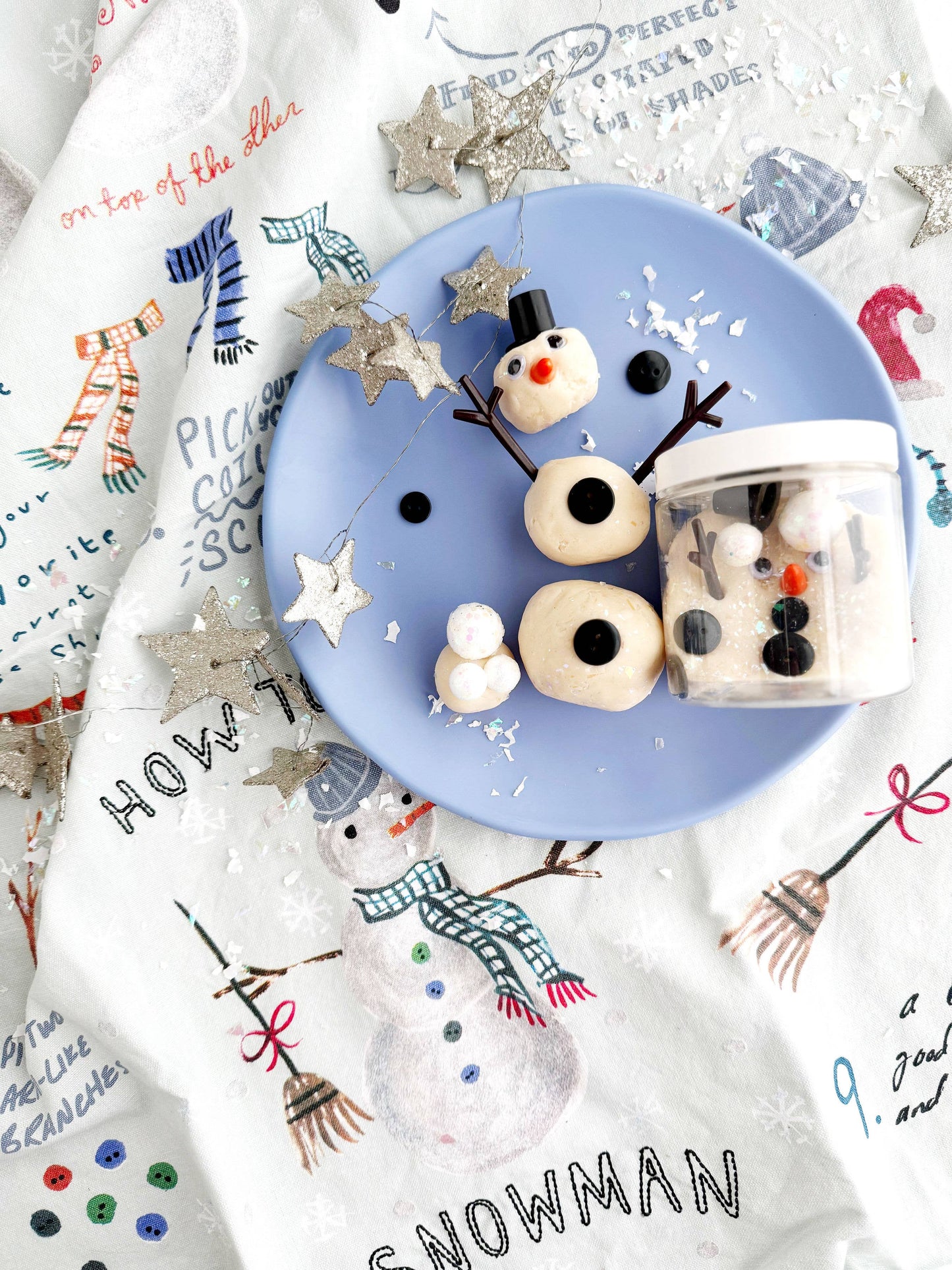 Earth Grown KidDoughs (KidDoughs by EGKD) - Snowman Mini Dough-To-Go