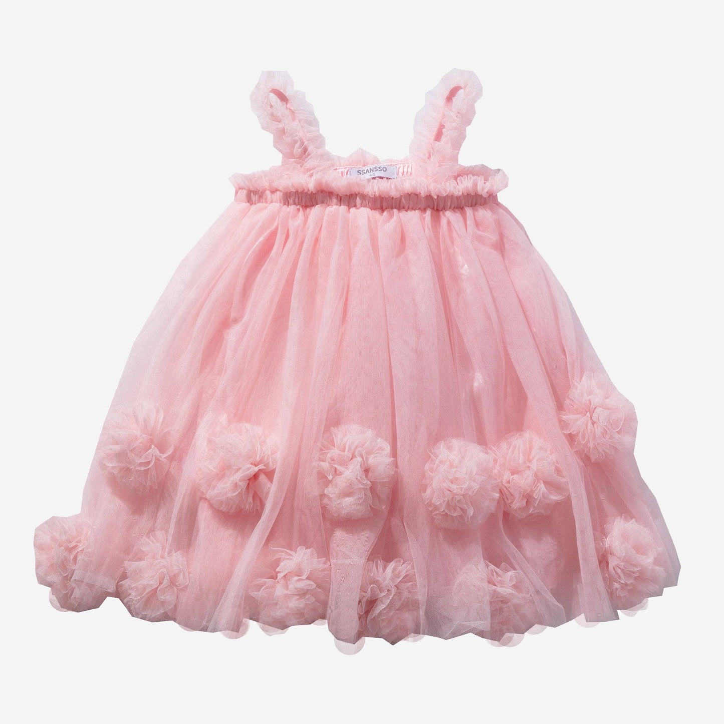 Petite Hailey - PomPom Tutu Dress: Ivory / 3-4yr