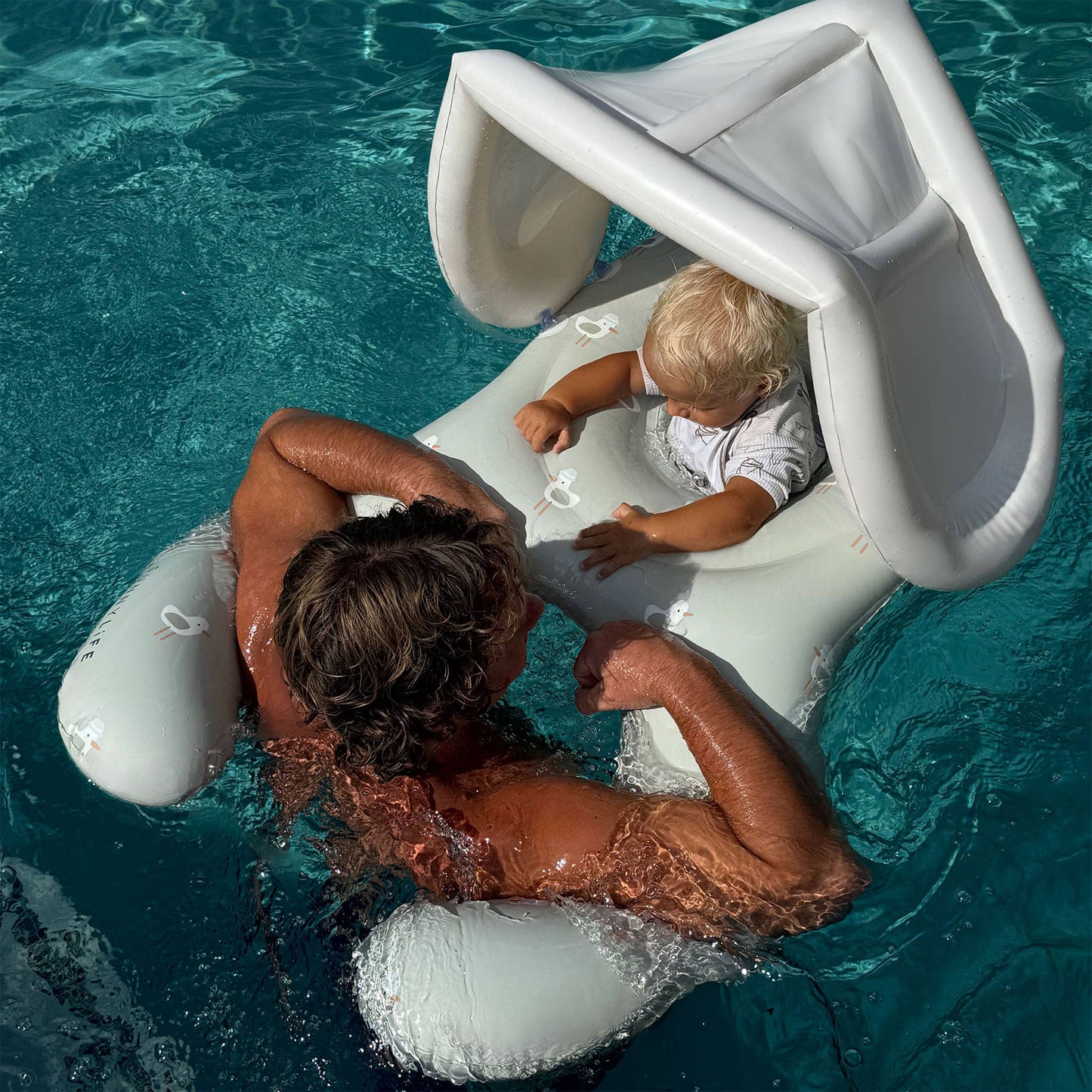 Sunnylife - Float Together Baby Seat Sammy the Seagull Green