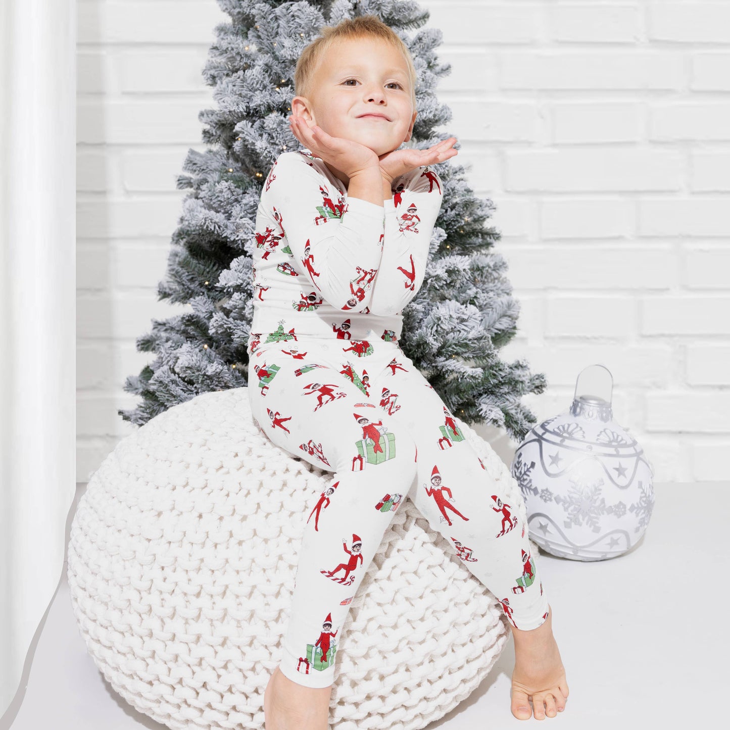 Bellabu Bear - The Elf on the Shelf Bamboo Kids Pajamas: 4T