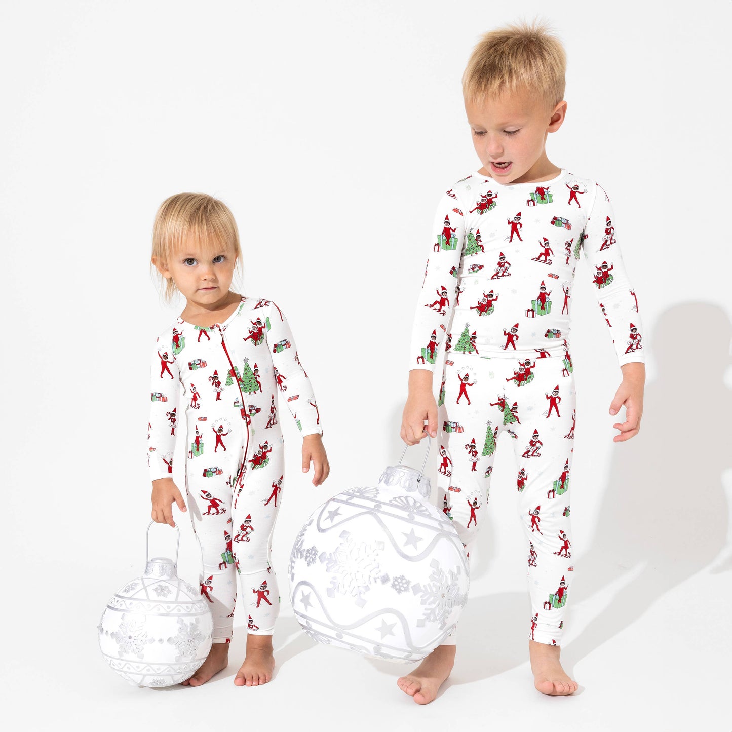 Bellabu Bear - The Elf on the Shelf Bamboo Kids Pajamas: 2T