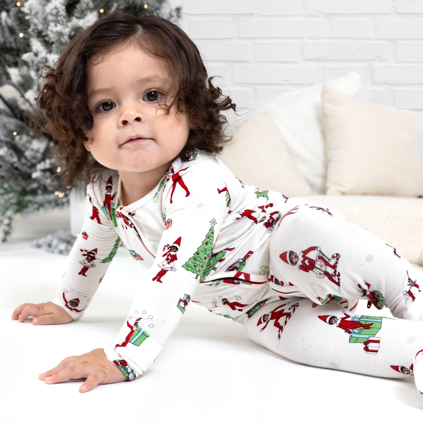 Bellabu Bear - Christmas Pajamas: The Elf on the Shelf Bamboo Sleepwear: 12-18 Months